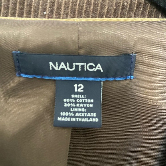 Nautica NWT dark brown corduroy size 12 blazer - Picture 6 of 6